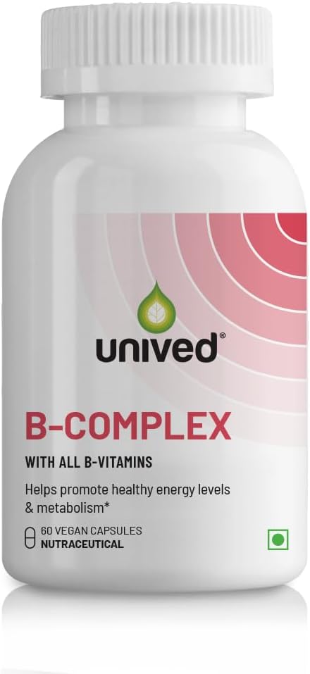 Unived Wholefood Natural B-Complex | Raw B-Vitamins | 100% Natural | One Month Supply