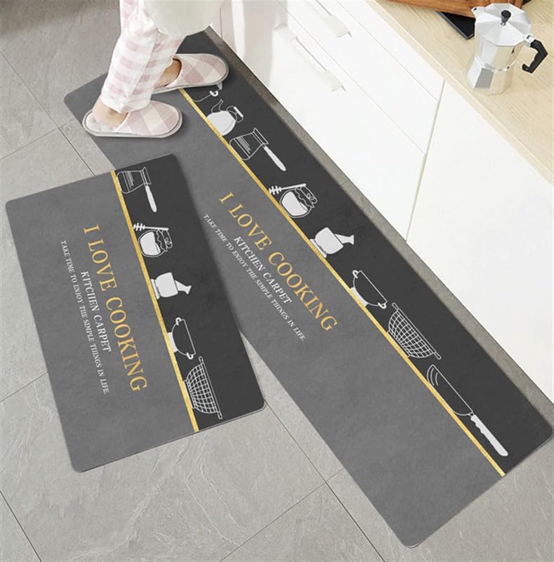 KGS Kitchen Mats, Waterproof Memory Foam Kitchen Rugs, Standing Desk Mat Floor Mats, Comfort Runner Rug Carpets for Kitchen Floor, Sink(1 Set) offers donot miss