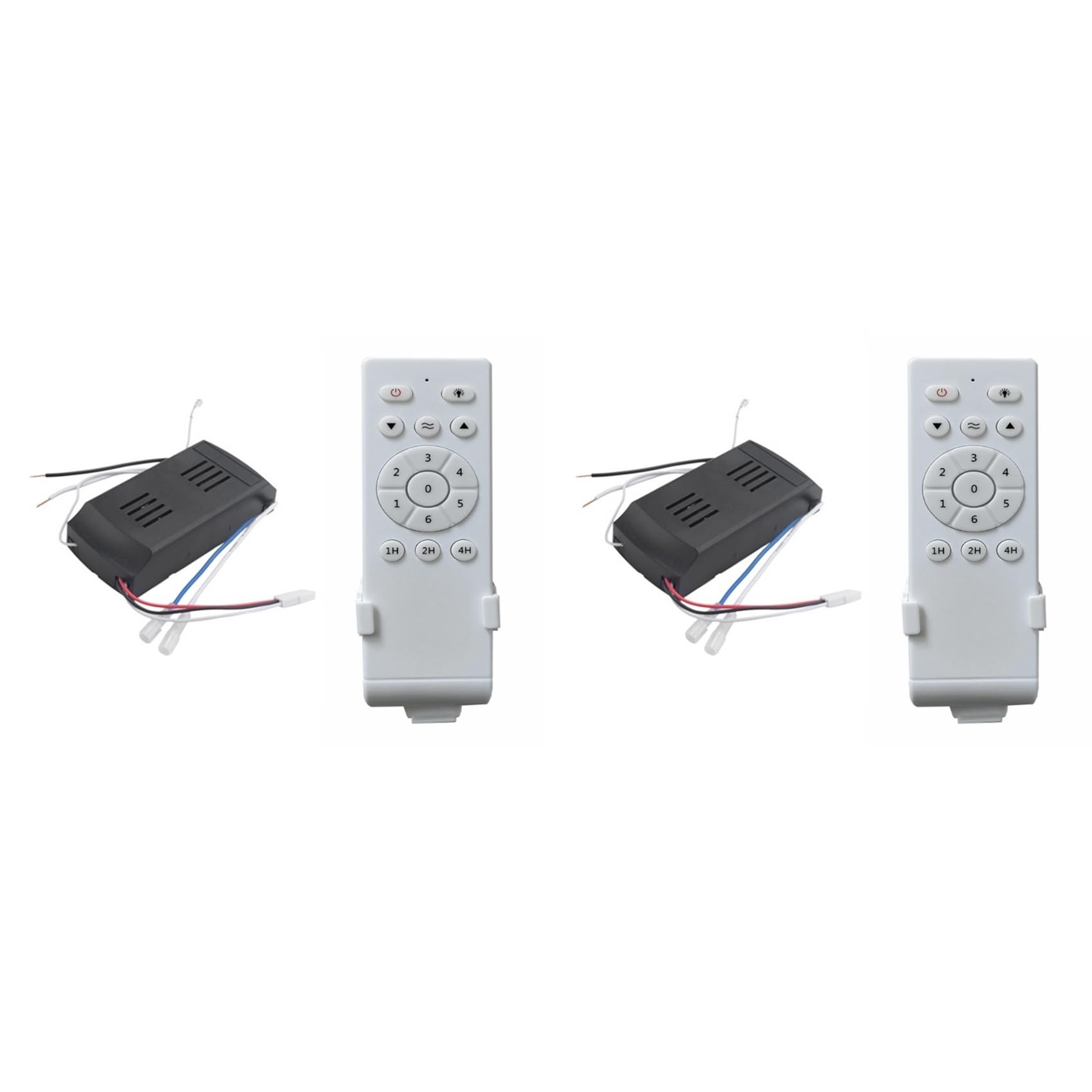 Hndhbfgrt 2X Universal Ceiling Fan Remote Control Kit Low Voltage 50w Dc Fan Light Driver Controller 6-Speed & Timing Remote