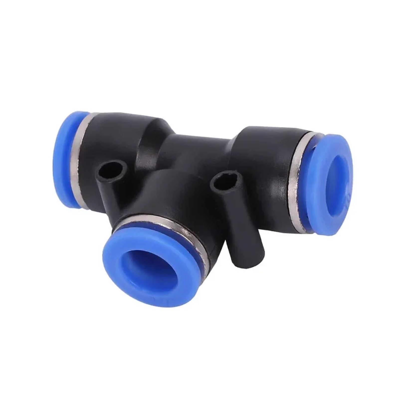LEOTNNDQ 10PCS Plastic Pneumatic Tee Connector Reducer 3 Way T-Shaped Fitting 4-12mm Push to Connect(PE-4)