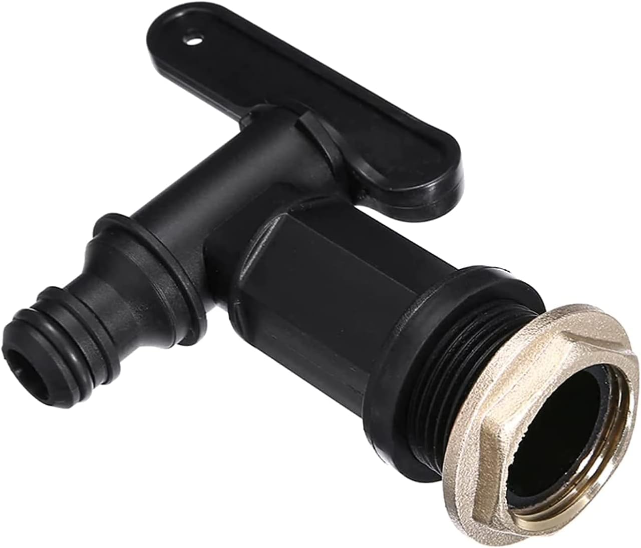 UMART Water Butt Tap Hozelock Connector Hosepipe Rain Barrel/ ¾ BSP Thread Replacement Tap Plastic Snap-Fit Connector Beer Home Brew Garden Hose.