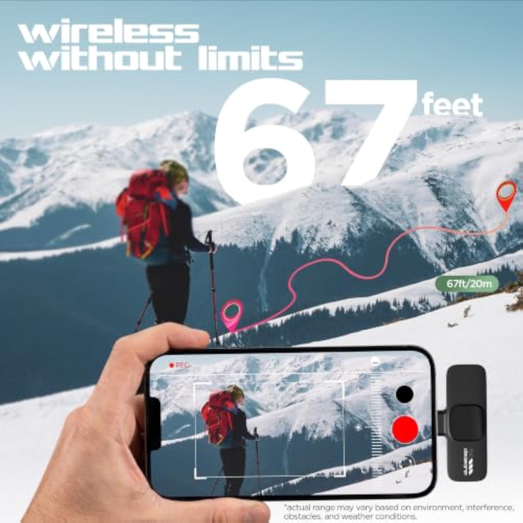 Voxpop V2 Dual Wireless Microphone with Noise Reduction