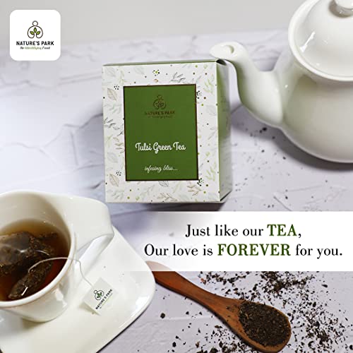 Image of NATURE'S PARK TULSI GREEN TEA (Basil), 20 Tea Bags)