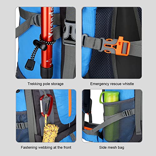 Dadayiyo 70L Large Capacity Waterproof Ultralight Hiking Backpack ,Outdoor Sport Travel Daypack For Climbing Camping (Sky Blue), 27.6*13*9.4 Inch (2201) #TOP4