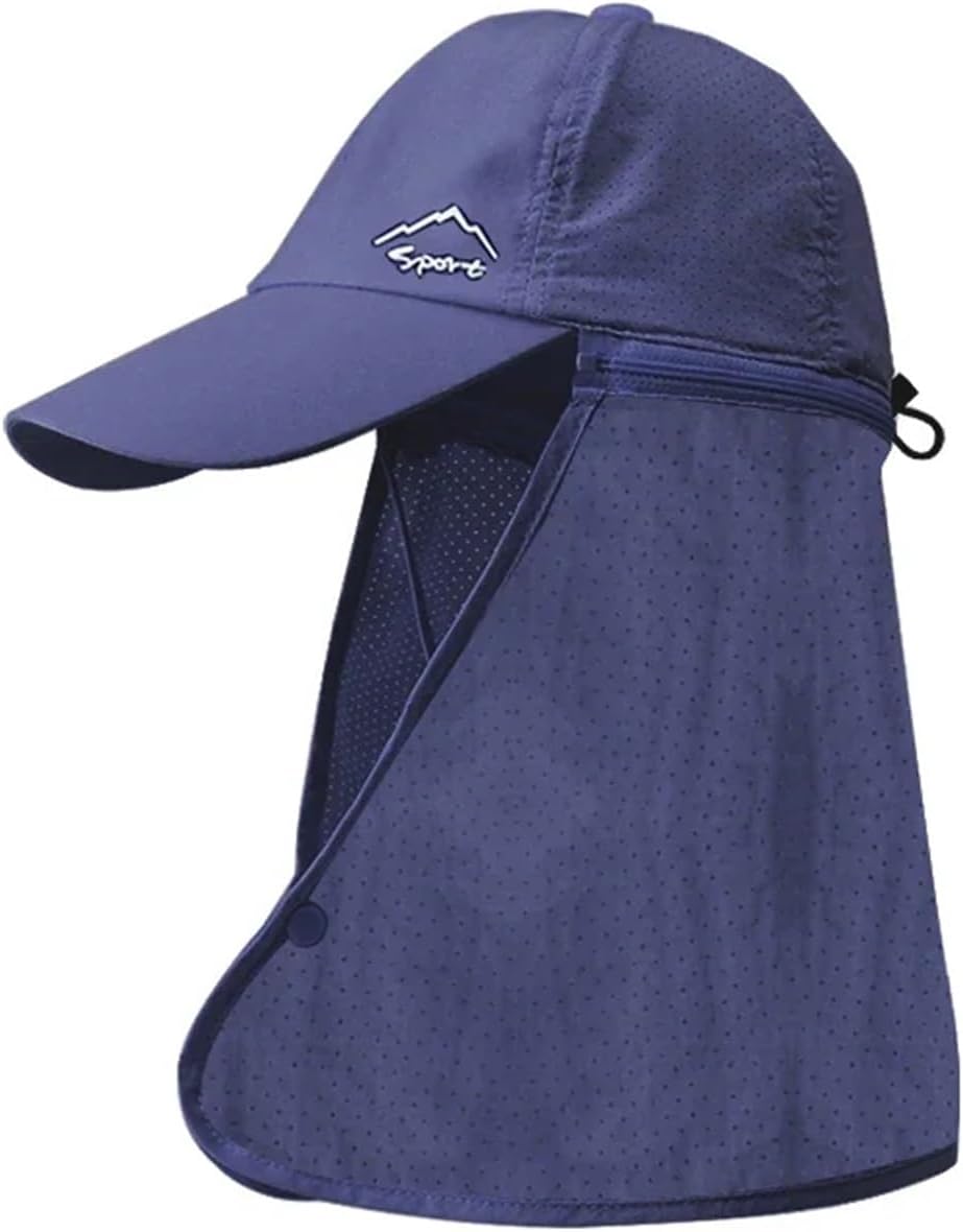 Men Summer Fishing Sun Protection Baseball Cap Quick Drying Waterproof Detachable Shawl Women Outdoor Bicycle Visor
