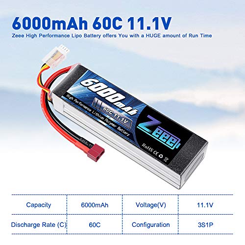 Zeee 3S Lipo Batteria 11,1V 60C 6000mAh Batteria