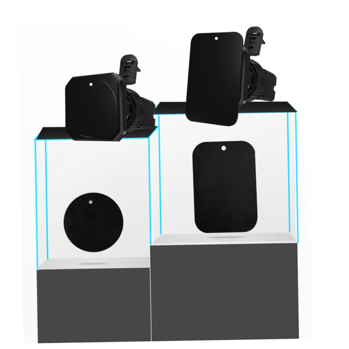 COLLBATH Supporto Per Telefono Da Auto Da 3 Pezzi Per Cruscotto Supporto Magnetico Per Telefono Rotazione A 360° - Pad Antiscivolo