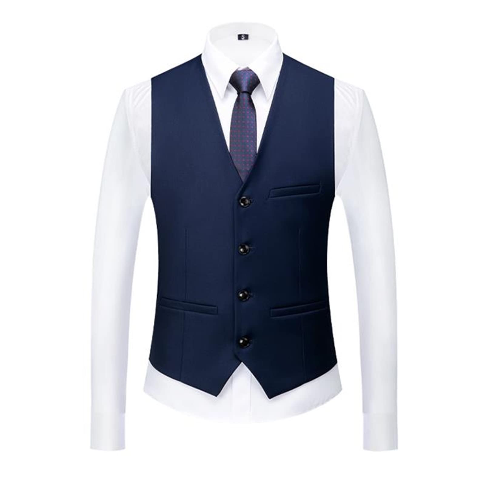 男性用スーツ メンズ ビジネス カジュアル 無地 スリーピース スーツ メンズ 2つボタン ブレザー ズボン ベスト チョッキ メン（スーツのベストをおしゃれに着こなすには？選び方のポイントやコーディネートを紹介  | ANSWER）