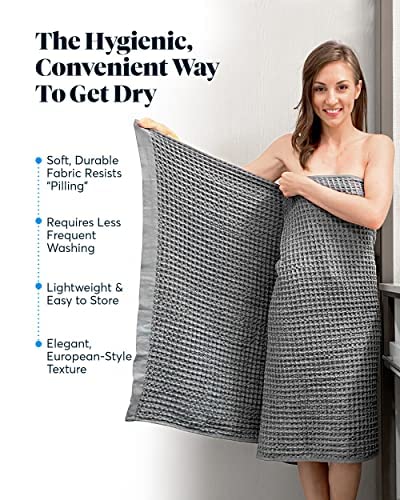 Sutera ST-SB518401-01 Silverthread Waffle Towel California - Grown Pima Cotton, Quick Drying, Ultra Soft, Lightweight And Absorbent - Waffle Weave Design - Luxury Towel thumb #2