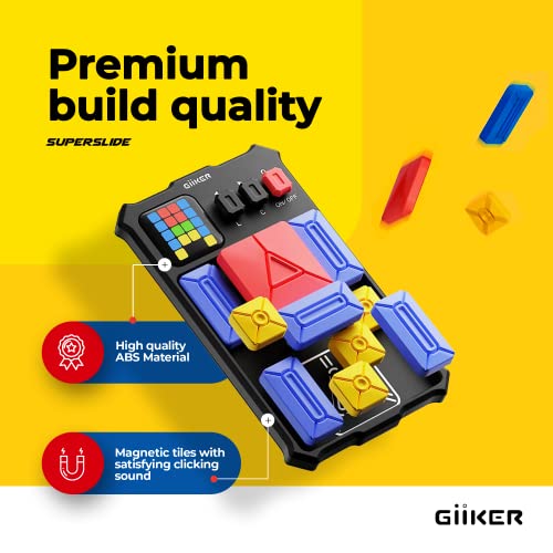 Giiker Super Slide Puzzle Games, Original 500+ Challenges Brain Teaser Puzzle, Stem Toys For Kids, Teens, Travel Games Birthday Gifts For Boys Girls, Activities For Road Trips & Car Rides #TOP5