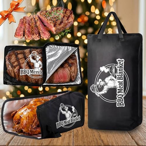 Roseek BBQ Meat Blanket Resting Brisket Bag Rugged 600D Oxford Leakproof Heat Pressed Fathers Day Birthday Wedding Gifts for Men Dad Husband Smoker&Grilling Accessories Backyard Camping Party(21)