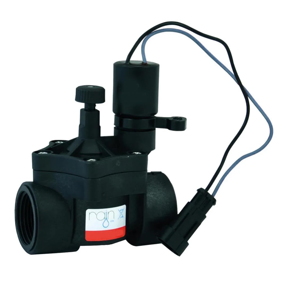 [Pack 4] Elettrovalvola rain 150 3/4". 9 V. femmina con regolatore di portata. Elettrovalvola pressione fino a 12 bar | portata fino a 100 l/min | robusto e compatto