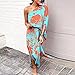 Boho Dress for Women Maxi, Porsha Williams Favorites Clothes Beach Vacation Outfits Dresses Sexy Women's One Shoulder Slit Hem Floral Short Sleeve Loose Casual Dress Short Casual (L, Cyan)