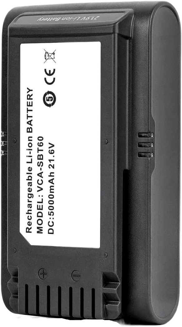 21.6V 5000mAh Vacuum Cleaner Li-ion Battery，Compatible For Samsung，Jet75 VS9000, Replacement For VCA-SBT90 VCA-SBT90E Model(5000mAh 1pcs)