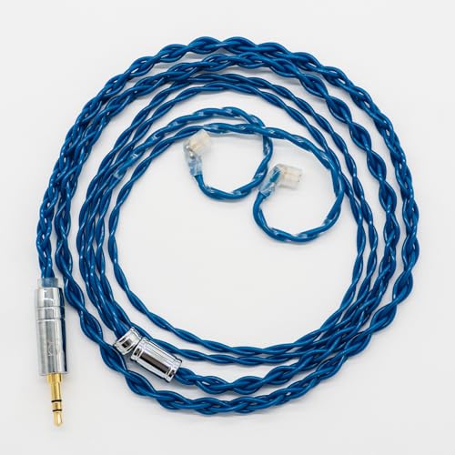 SoundsGood Chrysocolla �N���\�R�� 4�c �n���h���C�h ���P�[�u�� �⃁�b�L �����x�� �P������ OFC �C���z�� �A�b�v�O���[�h �P�[�u�� �����P�[�u�� (QDC-3.5mm)
