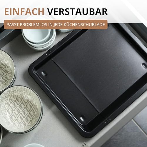 Foto von Westmark ausziehbares Backblech, 33 bis 53 cm, Antihaftbeschichtet, ILAG, Kaltgewalzter Stahl, Back-Meister, Anthrazit, 329722E1