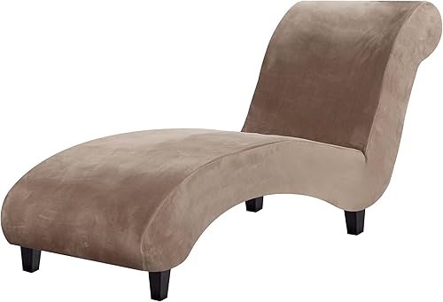 H.VERSAILTEX Funda para Chaise Lounge de Interior de Terciopelo Funda Deslizable para Chaise de Alta Elasticidad Funda para Silla Lounge de Lujo sin