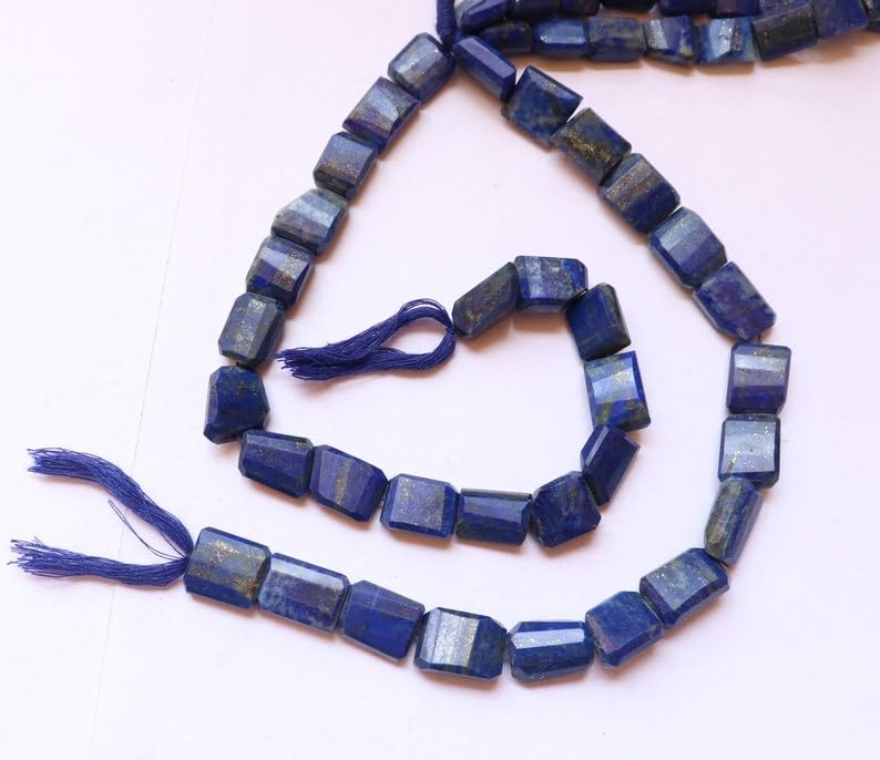 Perles en lapis-lazuli véritables facettées pour création durable - 4