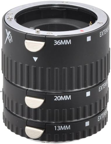 Xit XTETS Auto Focus Macro Extension Tube Set for Sony SLR Cameras (Black)