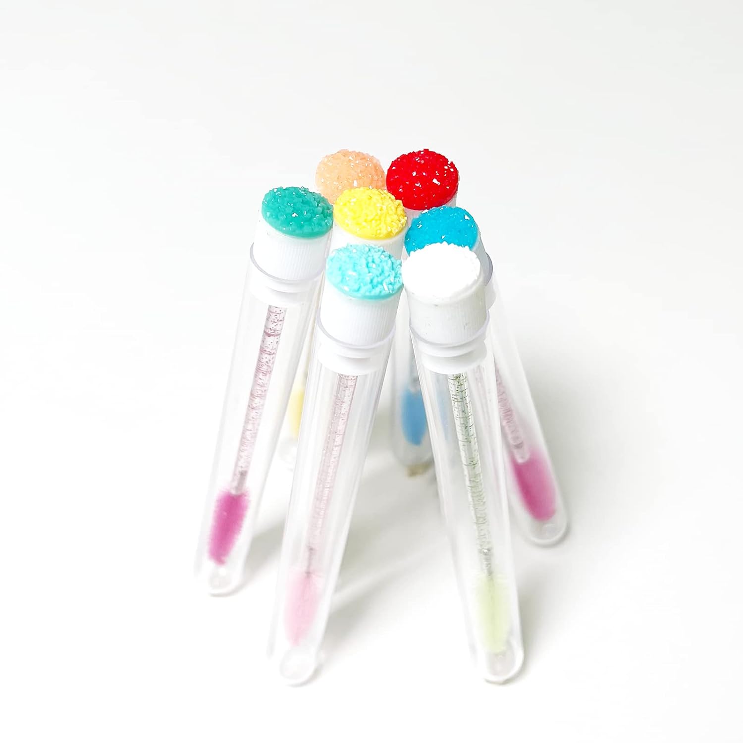 i-Laesh 20 Pcs Lash Brush Eyelash Brushes for Eyelash Extensions Spoolies Cleaning Mascara Wands Tube Diamond Disposable Makeup Tool Applicator Set Sanitary Extension Supplies (Bonbon-mix) : Beauty & Personal Care