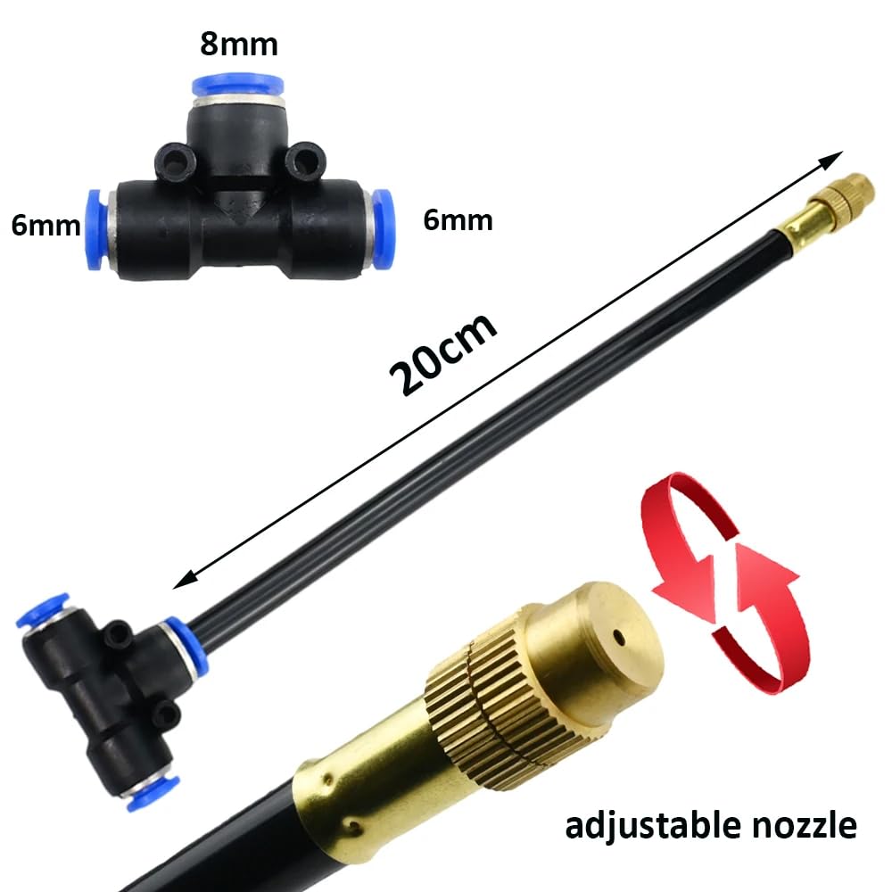 Irrigazione Automatica Per Giardino, Irrigazione Automatica, Kit Irrigazione Goccia, Ugello Universale Regolabile, Sistema Di Nebbia Di Irrigazione Goccia Da Giardino (C)