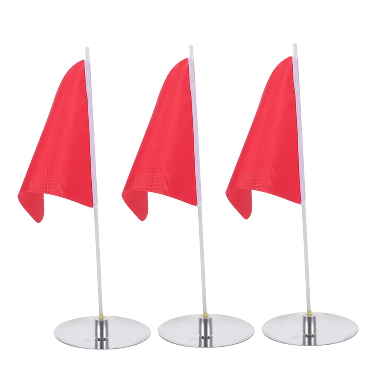 Sosoport Stainless Steel Golf Practice Flag 3 Sets Mini Golfing Flags Portable Golf Training Tool Indoor/Outdoor Use