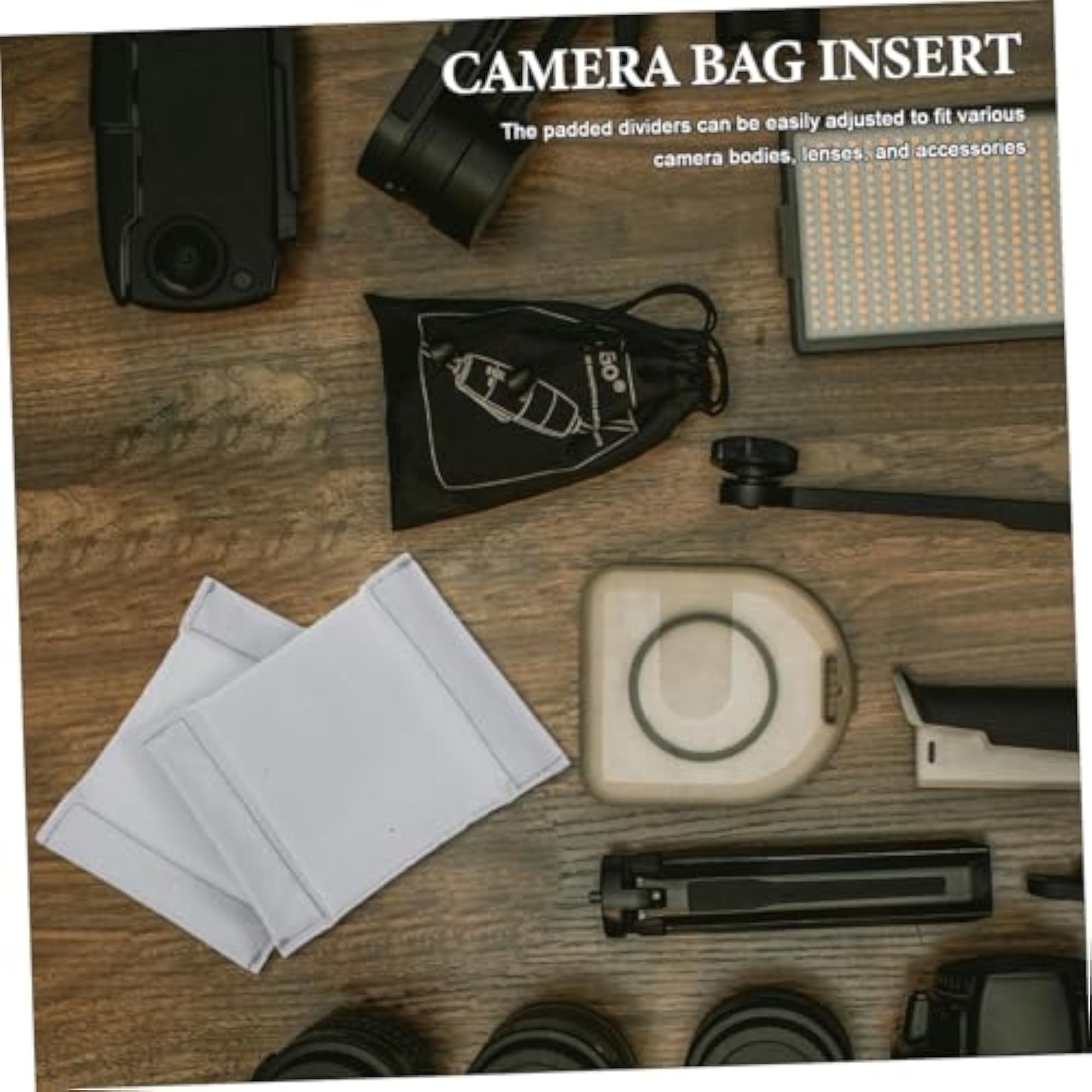 2pcs Camera Bag Insert Divider Pad for Optimal Organization