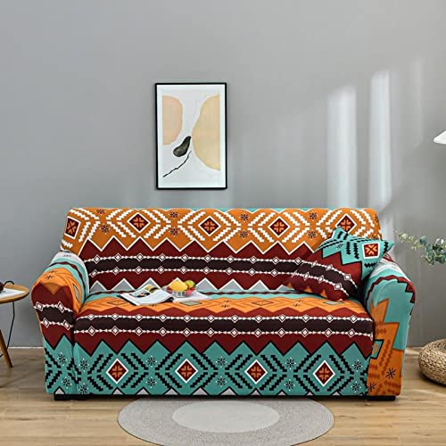 Funda de sofá elástica estampada de 2 plazas para sofás y sillones de 145 a 185 cm 2
