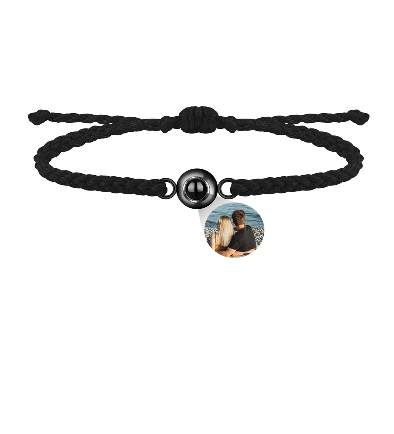 laveecatPulsera con Foto Proyeccion Pulsera de Foto Personalizada Pulsera Te Amo 100 Idiomas Pulsera de Imagen Ajustable Regalos para Mujeres y Hombres