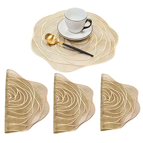 Buy ZIBUYU® Table Mats Set of 4 Round Place Mats PVC Luxury Cup Mats