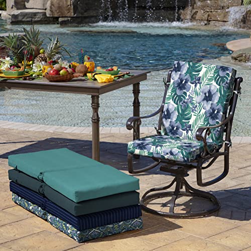 Image of Arden Patio Dining Outdoor Chair Cushions, 20x44, Rain-Proof Seat Pad, Fade-Resistant Outdoor Cushion Salome Tropical