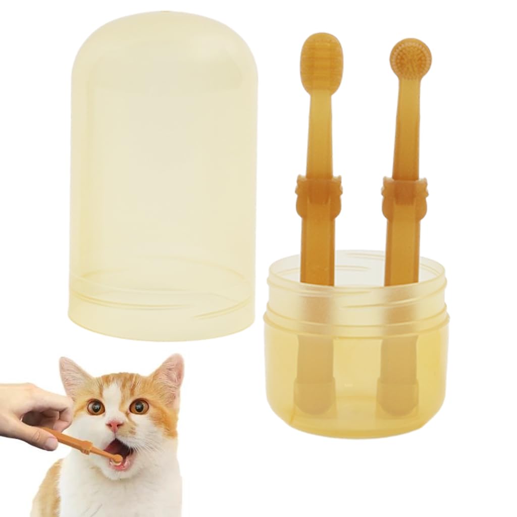 Qpets® 2Pcs Dog Toothbrush with Tongue Scraper for Dogs, Puppies, Cats, and Small Pets, Soft Silicone Pet Toothbrush for Easy Teeth Cleaning, Massaging, Soothing Gums, Fresh Breath with Storage Box (B0CQL1KDXT) Amazon Price History, Amazon Price Tracker