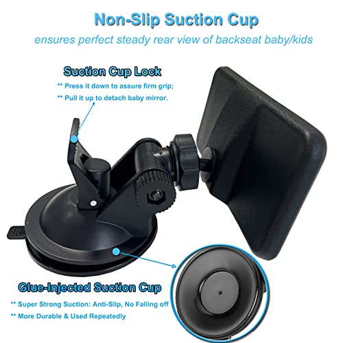 KITBEST Rückspiegel für Fahrprüfung, Baby-Autospiegel, selbstklebender Auto-Innenrückspiegel für Fahrlehrer, Prüfer, Fahrschüler, Fahrunterricht, Rückspiegel für Baby auf Auto Rücksitz