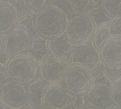 A.S. Création papel pintado de color gris y marrón - papel pintado étnico liso de 10,05 m x 0,53 m – 790931