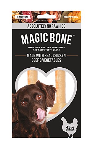Sponsored Ad – Rosewood 2 pack Magic Bone Rawhide Free - Celebrate Your Dog's Happy Birthday - Low fat dog treat | Suitable from 6 months | - Perfect Pup Special Day Present