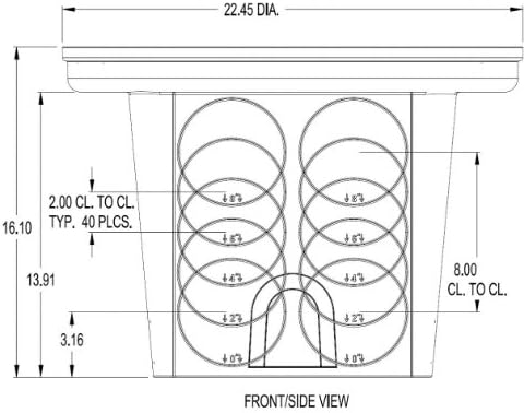 StormDrain FSD-3017 20 in. Large Round Catch Basin with Black Grate Kit