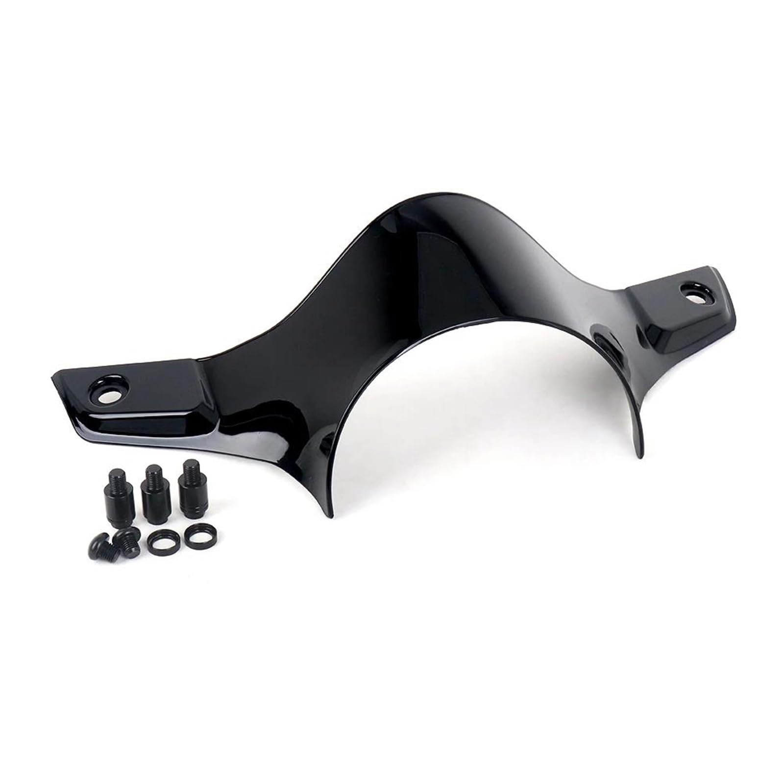 Modern Windschild Für Vespa, GTS 300, Super 2023 2024 - Motorradzubehör Windschutzscheibe Visier Deflektor (Bright Black)