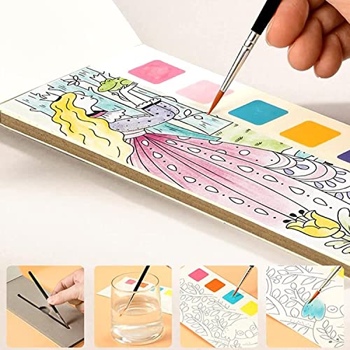 3 Pack Pocket Watercolor Painting Book Set - Watercolor Paint Book - Travel Pocket Watercolor Kit - Hand Book Travel Watercolor Journals - Christmas Stocking Stuffer Gifts For Kids #TOP6