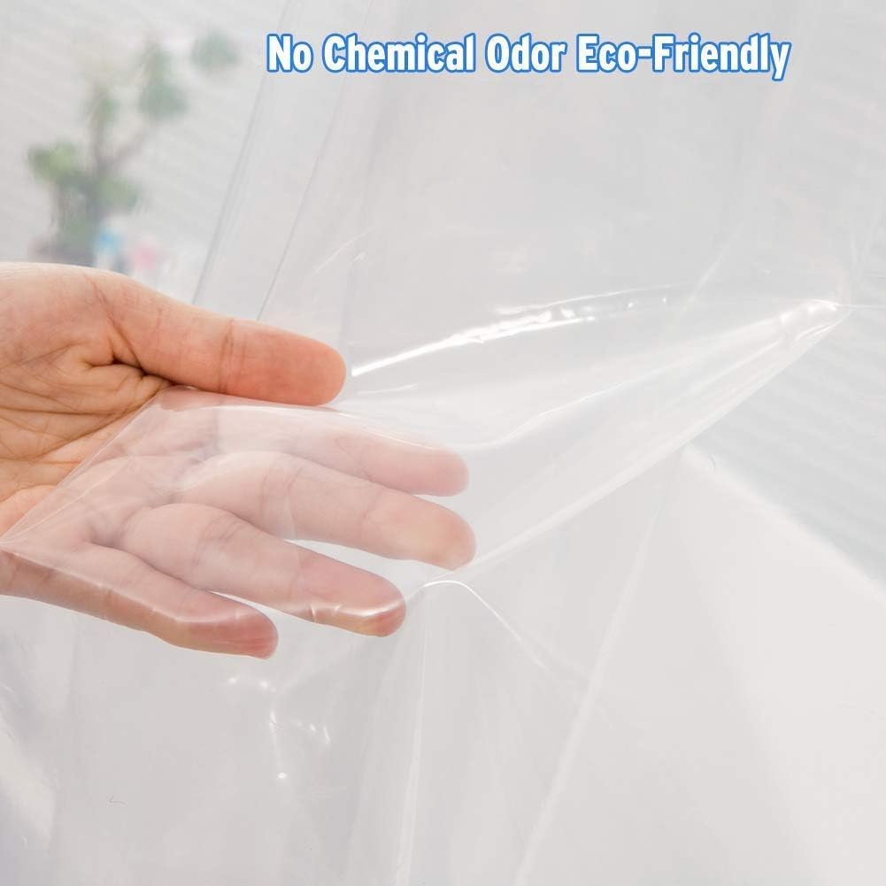 AmazerBath Set of Plastic Shower Curtain and Bath Tub Mat