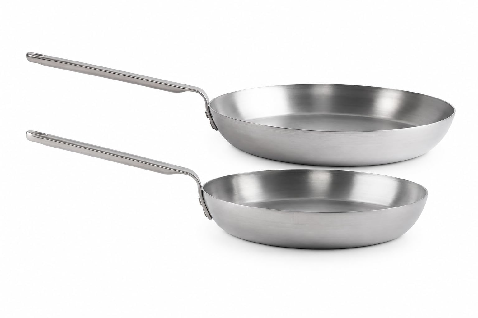 Poêles en acier carbone Gastrotools 24cm 28cm set compatible four induction