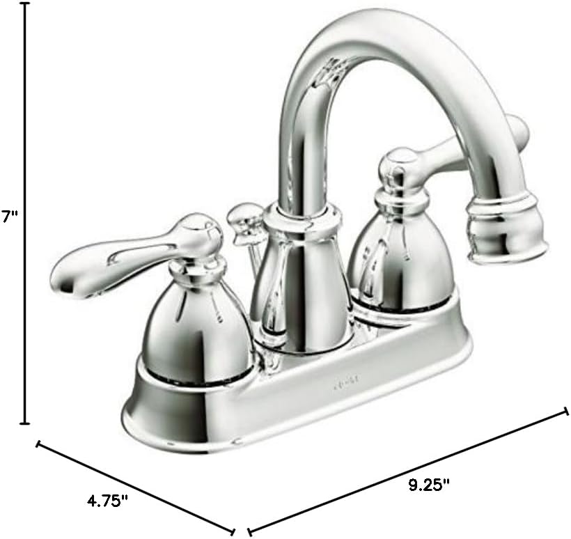Moen WS84667 Two-Handle High Arc Bathroom Faucet, Chrome