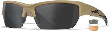 Wiley X   Unisex   Outdoor, Tactical Sunglasses   Wrap Around Frame  WX Valor 2.5  Protective Eyewear  Interchangeable Lenses