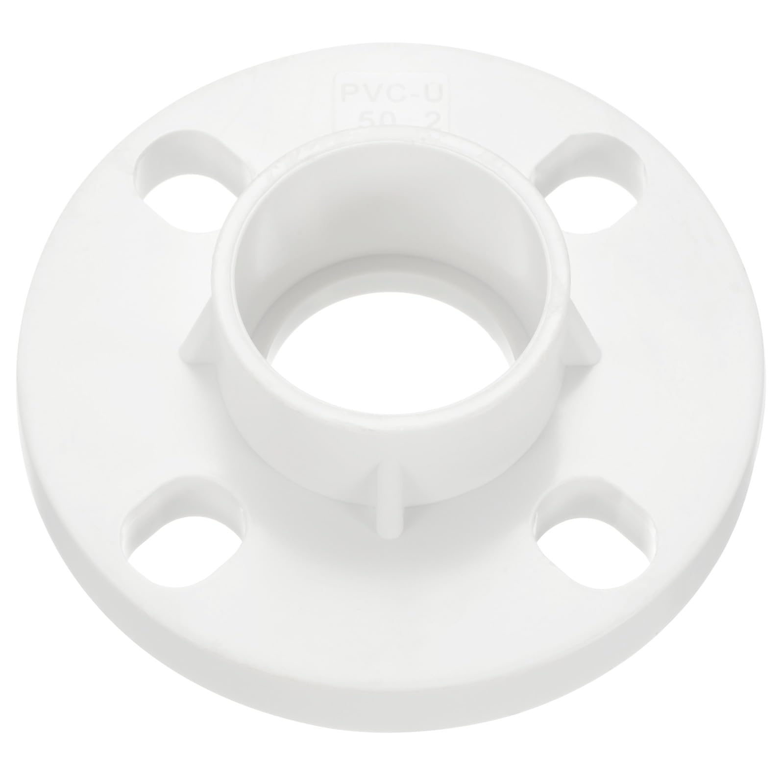 YOKIVE 3 Pcs PVC Pipe Fitting, Flange Socket Coupling Connector Pipe Connection, Great for Bathroom Kitchen, Sink (White, 50-mm)