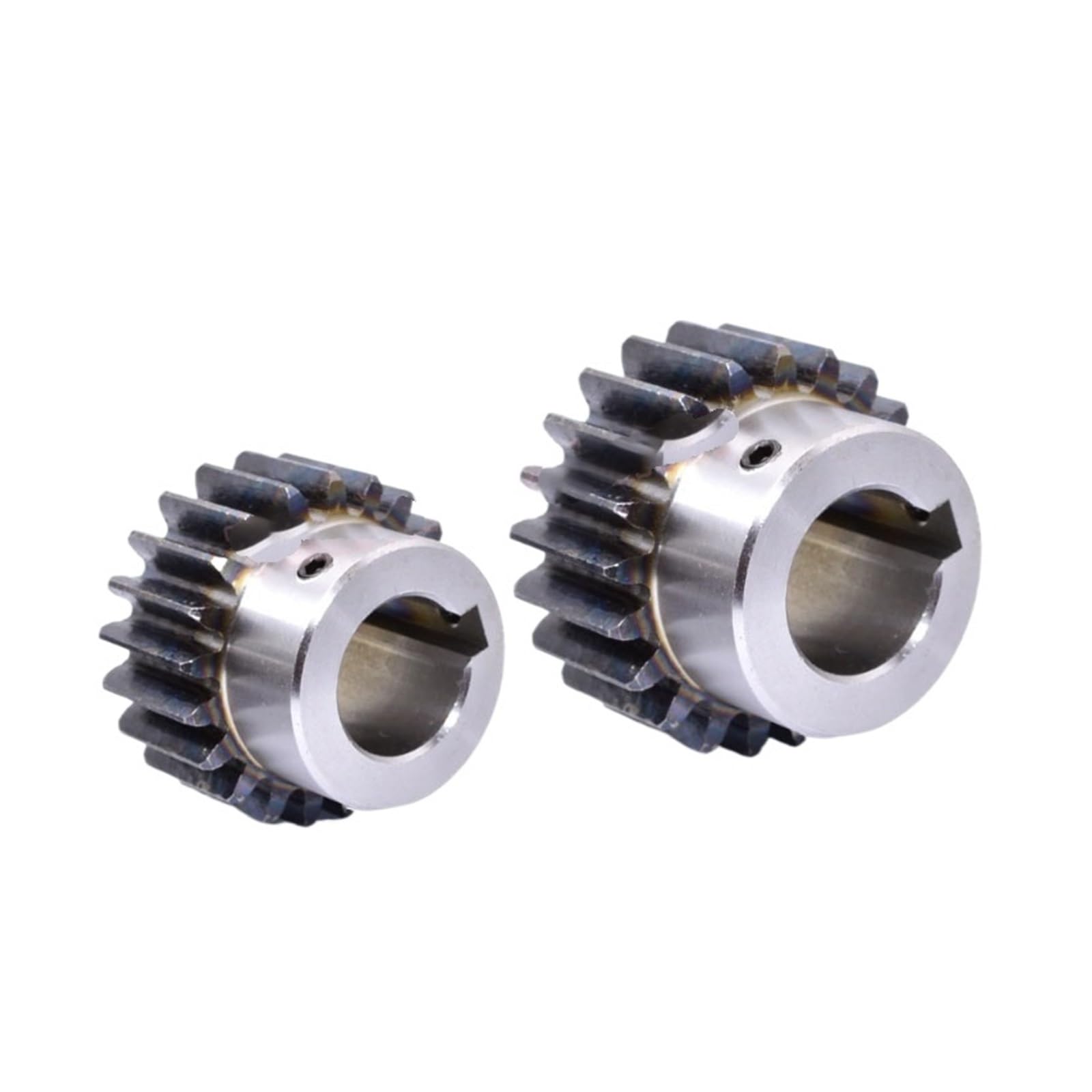 Engrenage hélicoïdal industriel 1 pièce 2M 30T engrenage droit alésage de clavette 14 mm-25 mm avec module pas à pas 2 engrenages de moteur OD 54 mm-76 mm Transmission en acier au carbone(18mm (keyway