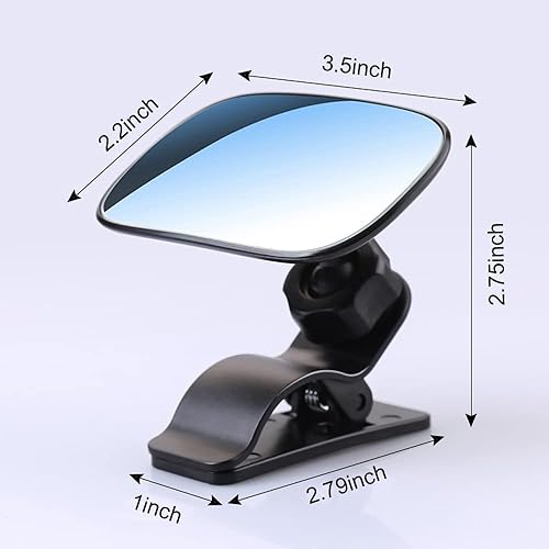 Miniatura 6 de Espejo retrovisor interior automotriz espejo convexo de gran angular derecho para niños pequeños niños asiento trasero ajustable