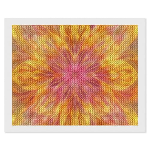 Kit broderie diamant fleurs colorées loisir créatif et décoration intérieure