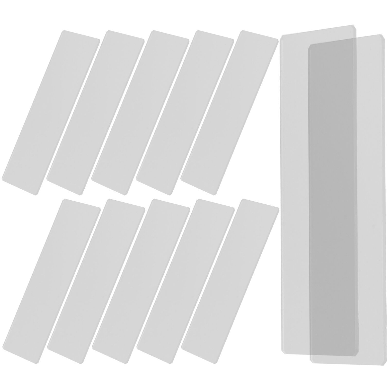 Healvian 50 Pcs portaobjetos de Vidrio Accesorios para microscopio Kit de preparación de portaobjetos para Espalda microscopios portaobjetos de Laboratorio cóncavo Diapositivas