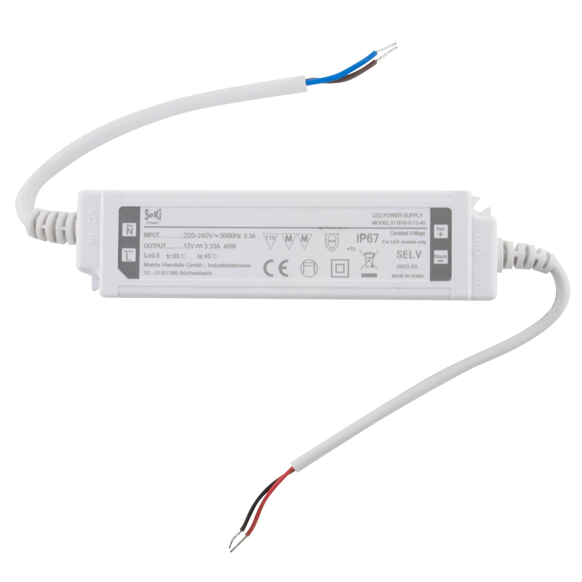 ALIMENTATORE TRASFORMATORE PER LED ACTEC SLIM CV MODE 24 V 20