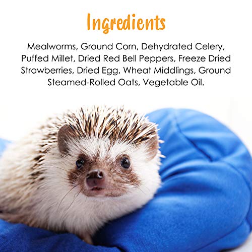 Sunseed Vita Prima Wigglers & Berries Hedgehog Treat - Mealworms for Hedgehogs - Small Animal Trail Mix Snack - Image 5