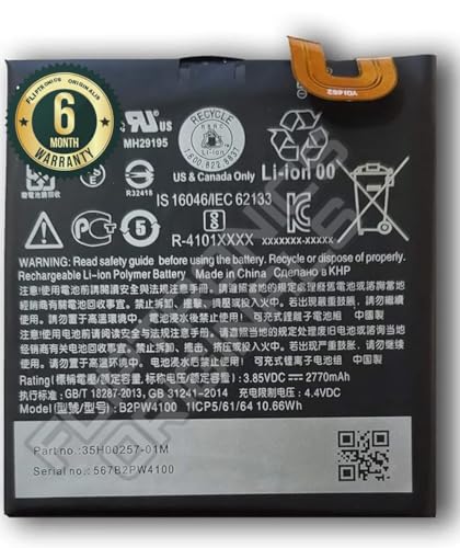 Image of B2PW4100 Battery for HTC Google Pixel HTC Nexus S1 for Google Pixel 1st Gen Battery with 6 Month Warranty**** (U36)